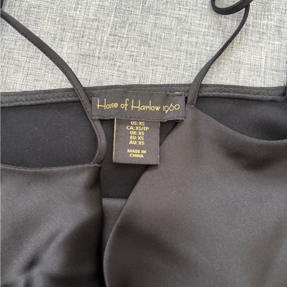House of Harlow 1960 Black Satin Bodysuit - Picture 5 of 6
